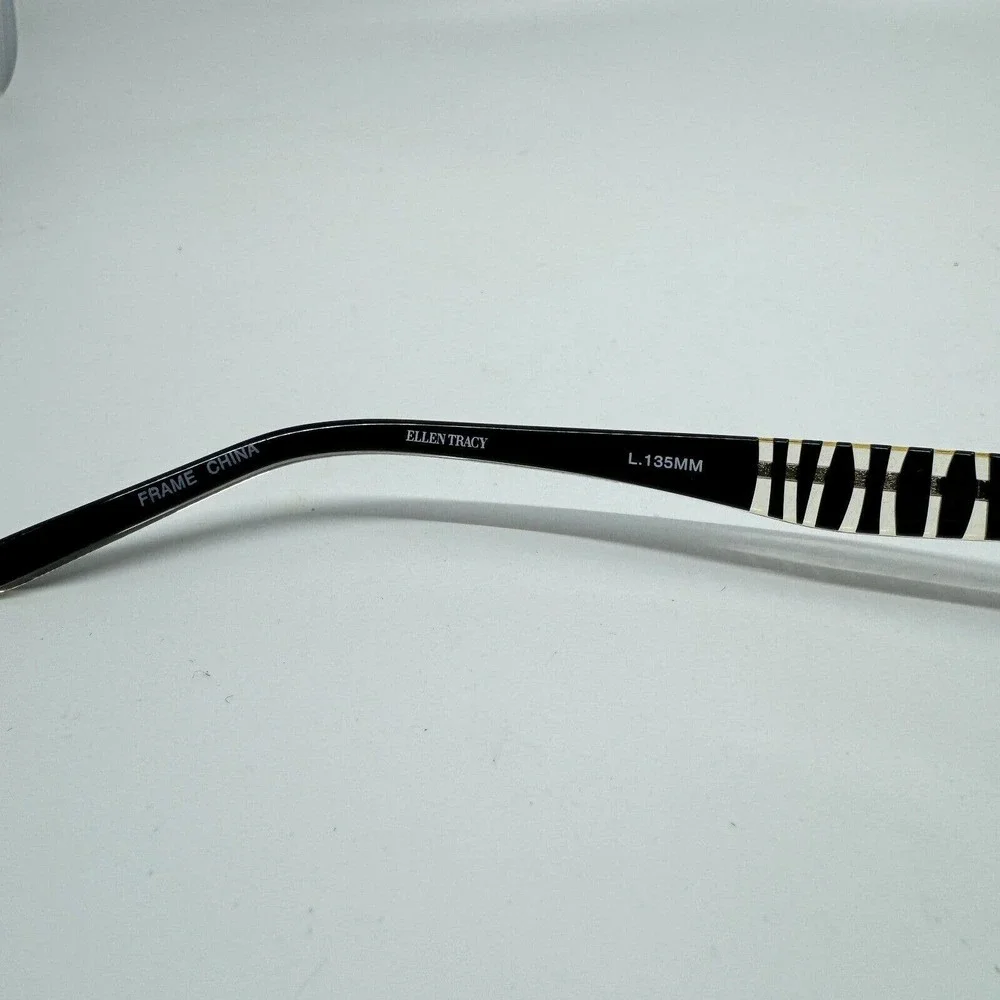 ELLEN TRACY Eyeglasses Frame‎ Paris Black Laminate 52-15-130 Black H9511